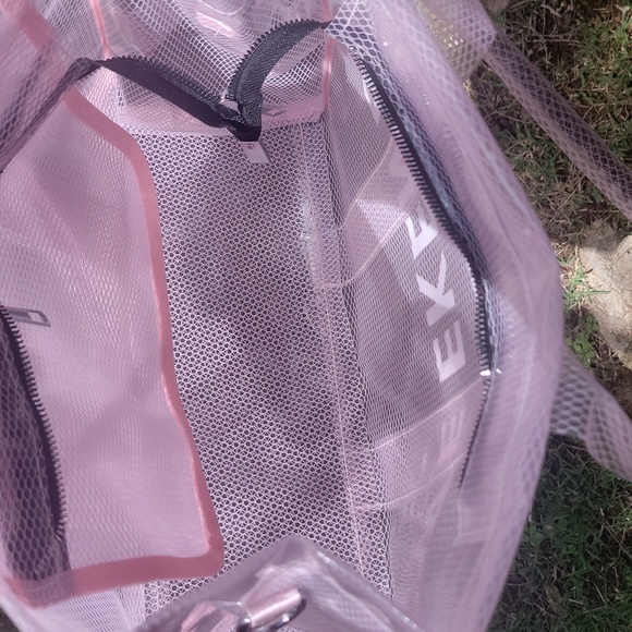 Beautiful Transparent Tote Bags Large Capacity. Simple Letter Print Shoulder Bag - Picture 10 of 11